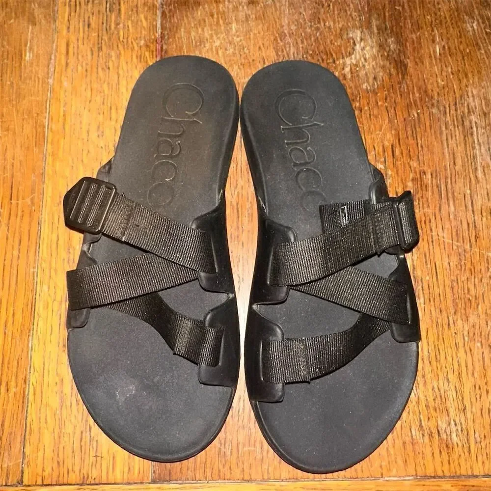 Chaco Men's Chillos Slide Sandals Black Size 12 Casual Summer